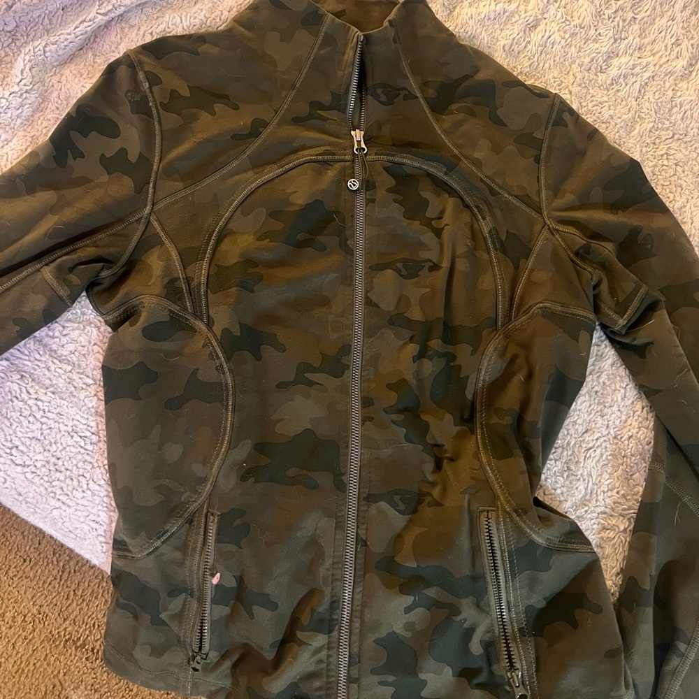 Lululemon Define Jacket. Discontinued green camouflage color